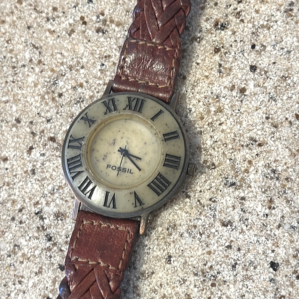 RARE Vintage Fossil Stone Watch